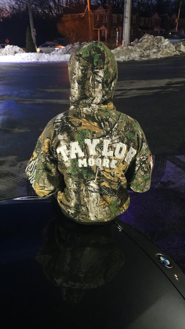 TaylorMoore Over sized drop shoulder Camo hoodie