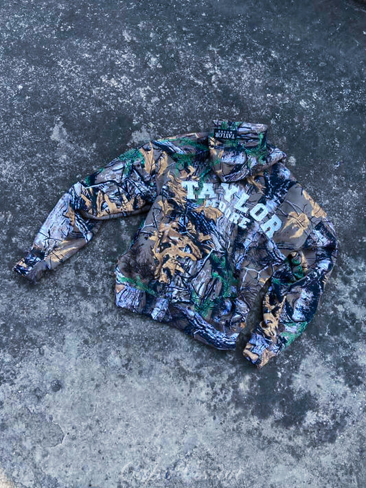 TaylorMoore Over sized drop shoulder Camo hoodie