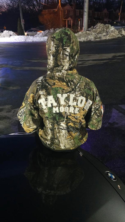 TaylorMoore  Over sized drop shoulder Camo hoodie