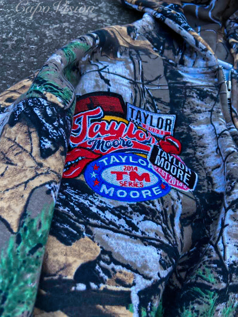 TaylorMoore  Over sized drop shoulder Camo hoodie
