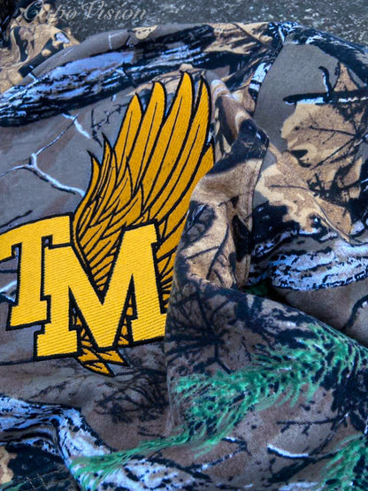 TaylorMoore  Over sized drop shoulder Camo hoodie