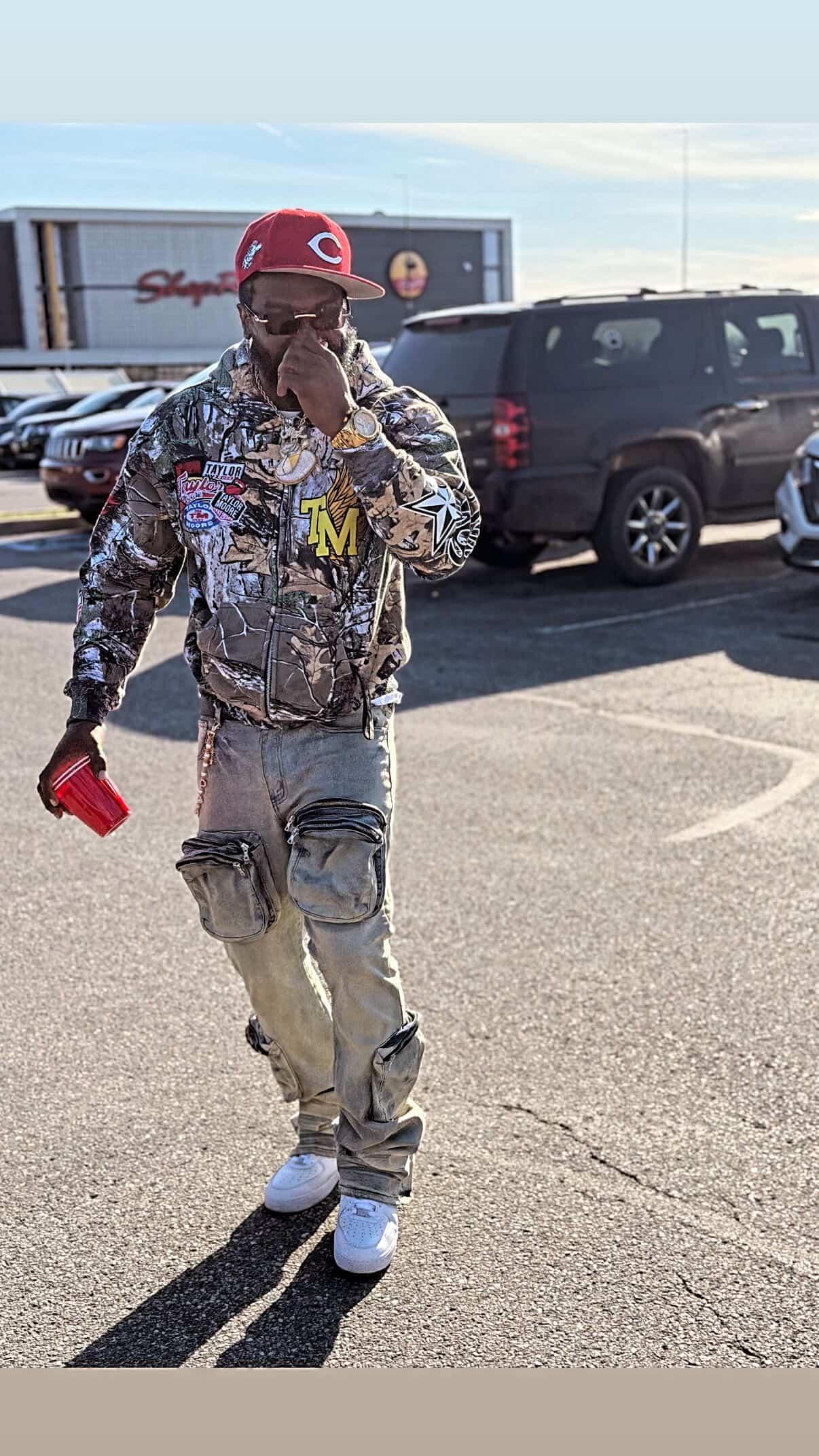 TaylorMoore  Over sized drop shoulder Camo hoodie